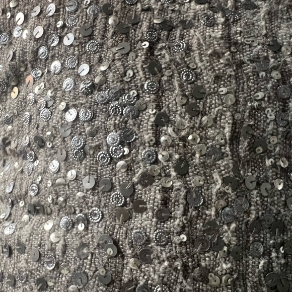 West Elm grey sequined throw pillow - 16x16 - Picture 7 of 9